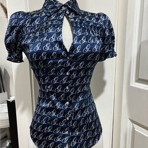 Vintage Guess Navy Blue Button Down Shirt